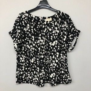Melloday Women Short Sleeve Blouse Top Shirt Size 1X Polyester Blend M034 -15